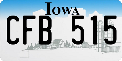 IA license plate CFB515