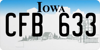 IA license plate CFB633