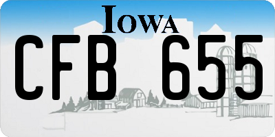 IA license plate CFB655