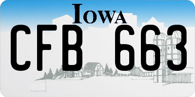 IA license plate CFB663