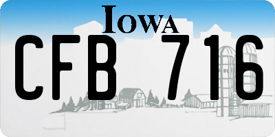 IA license plate CFB716