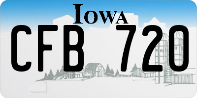 IA license plate CFB720