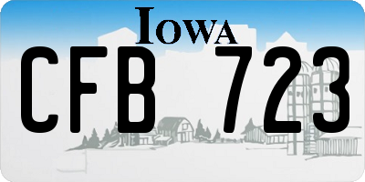 IA license plate CFB723