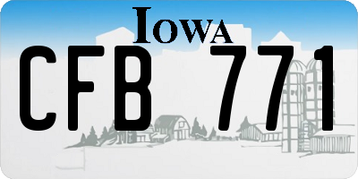 IA license plate CFB771
