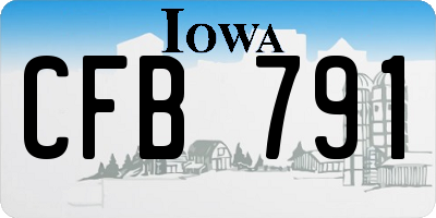 IA license plate CFB791