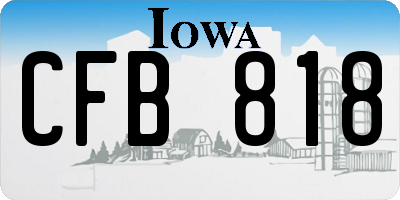 IA license plate CFB818