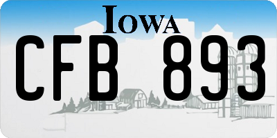 IA license plate CFB893