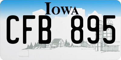 IA license plate CFB895