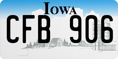 IA license plate CFB906