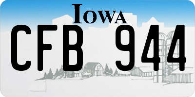 IA license plate CFB944