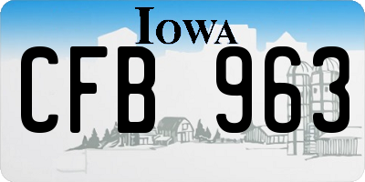 IA license plate CFB963