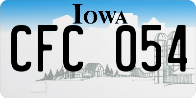 IA license plate CFC054