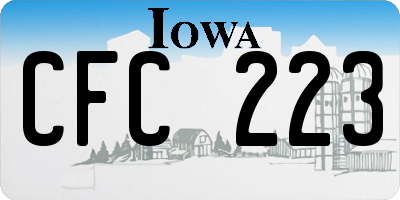 IA license plate CFC223
