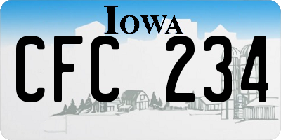 IA license plate CFC234