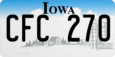 IA license plate CFC270