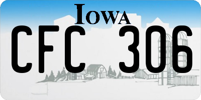 IA license plate CFC306