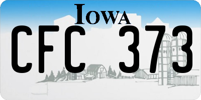 IA license plate CFC373