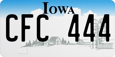 IA license plate CFC444