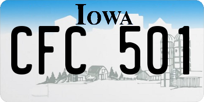 IA license plate CFC501