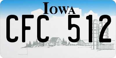 IA license plate CFC512