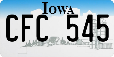IA license plate CFC545