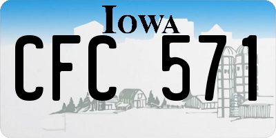 IA license plate CFC571