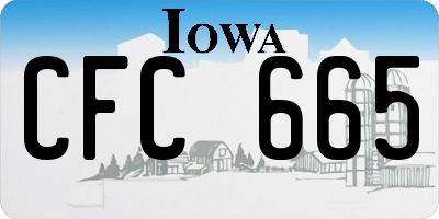 IA license plate CFC665