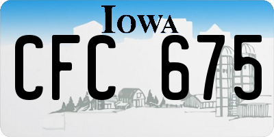 IA license plate CFC675