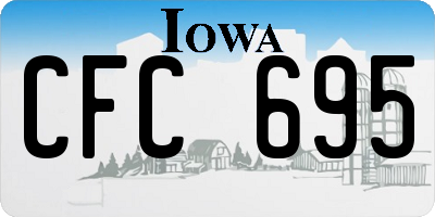 IA license plate CFC695