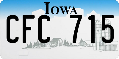 IA license plate CFC715