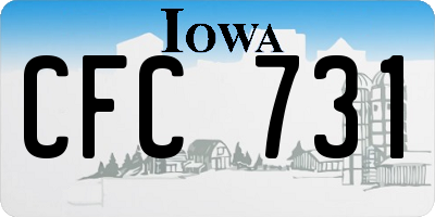 IA license plate CFC731