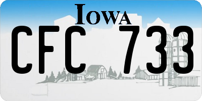 IA license plate CFC733