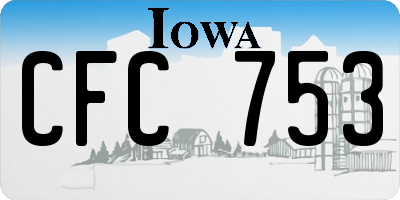 IA license plate CFC753
