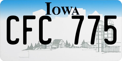 IA license plate CFC775