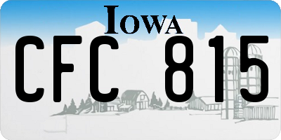 IA license plate CFC815