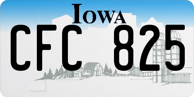 IA license plate CFC825