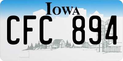 IA license plate CFC894