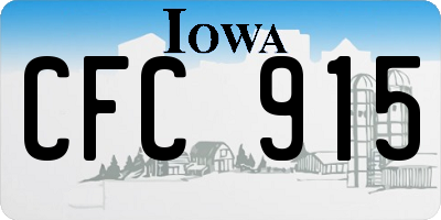 IA license plate CFC915