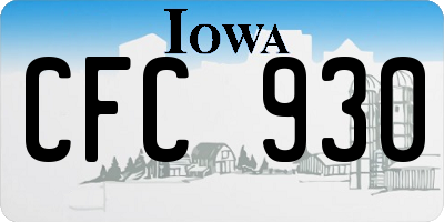 IA license plate CFC930