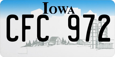 IA license plate CFC972