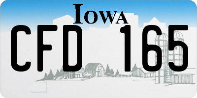 IA license plate CFD165