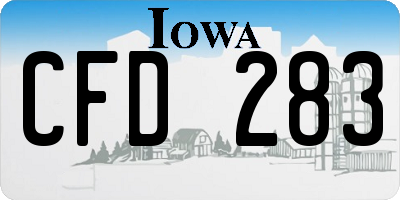 IA license plate CFD283