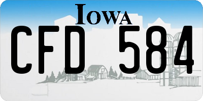 IA license plate CFD584