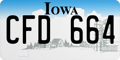 IA license plate CFD664