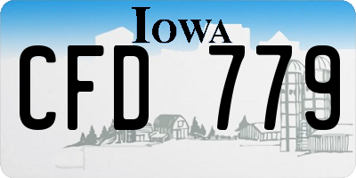 IA license plate CFD779
