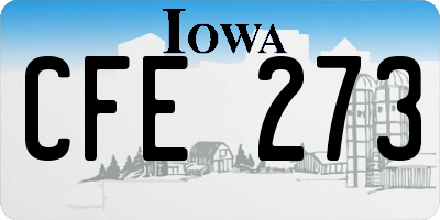 IA license plate CFE273