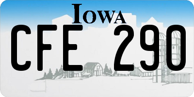IA license plate CFE290