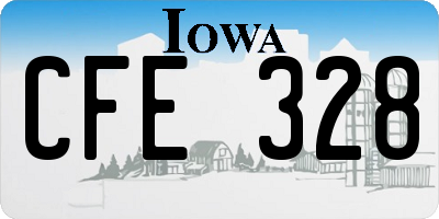 IA license plate CFE328