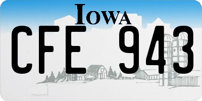 IA license plate CFE943