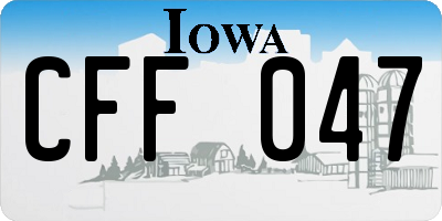 IA license plate CFF047